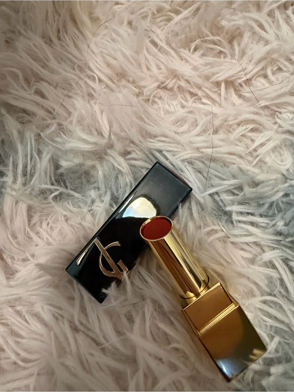 Yves Saint Laurent Gold Case Red-Orange Lipstick